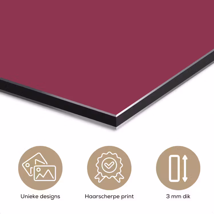 Aluminium schilderij - Deep - Rasberry - Rood — 3