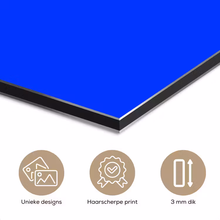 Aluminium schilderij - Electric - Blue - Blauw — 3