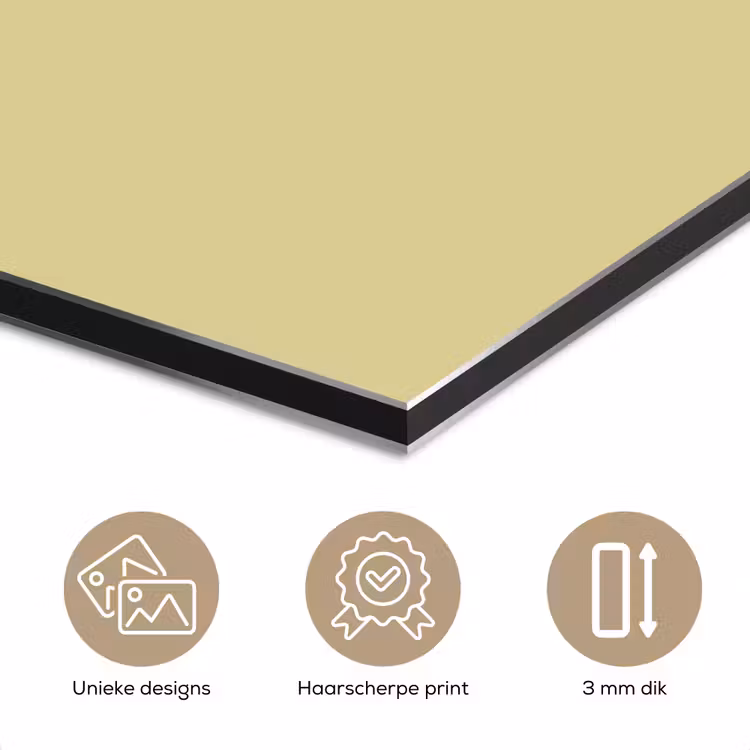 Aluminium schilderij - Golden - Clover - Geel — 3
