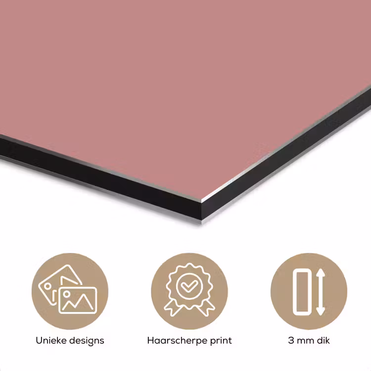 Aluminium schilderij - Dusty - Rose - Roze — 3