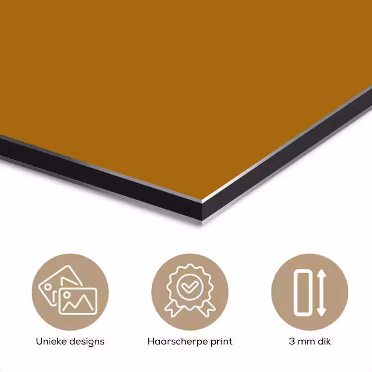 Aluminium schilderij - Ocre - Gold - Geel — 3