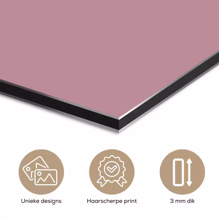 Aluminium schilderij - Dusty - Mauve - Paars — 3