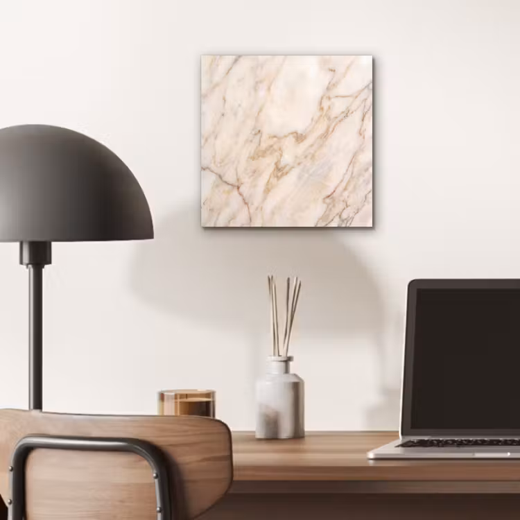 Aluminium schilderij - Marmer - Ader - Abstract - Wit - Goud — 7