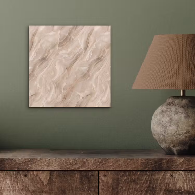 Aluminium schilderij - Steen - Golvend - Abstract - Beige — 4