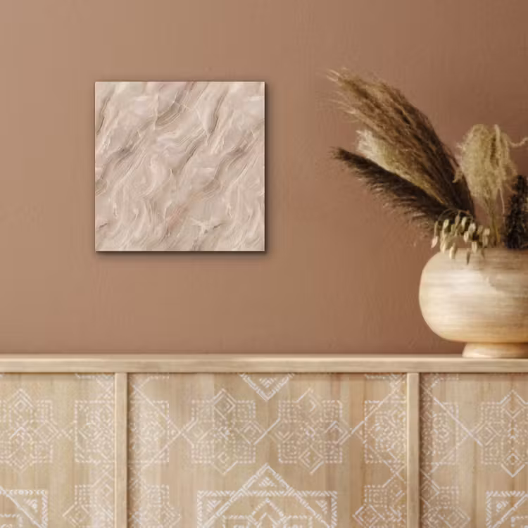 Aluminium schilderij - Steen - Golvend - Abstract - Beige — 6