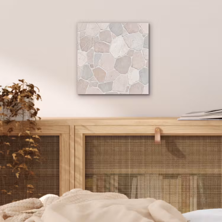 Aluminium schilderij - Steen - Patroon - Textuur - Beige — 5