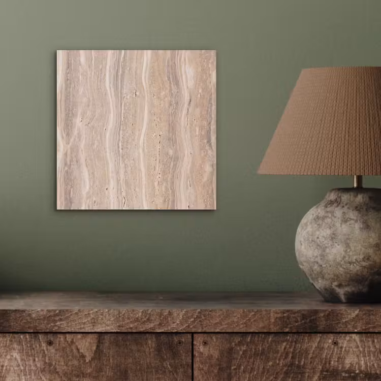 Aluminium schilderij - Steen - Patroon - Textuur - Natuurlijk - Beige — 4