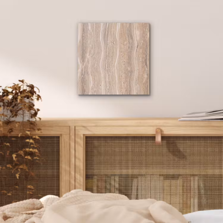 Aluminium schilderij - Steen - Patroon - Textuur - Natuurlijk - Beige — 5