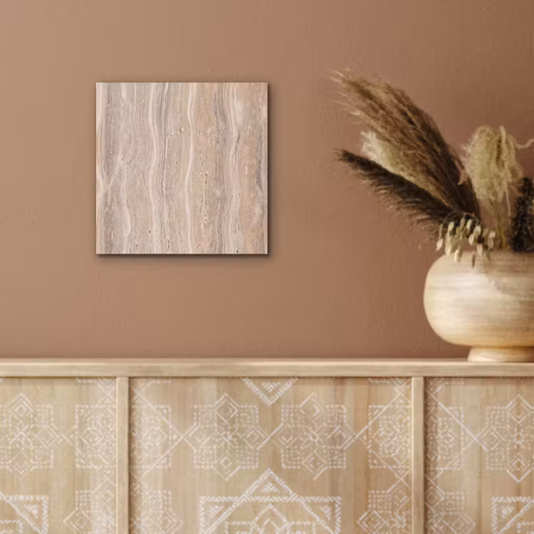 Aluminium schilderij - Steen - Patroon - Textuur - Natuurlijk - Beige — 6