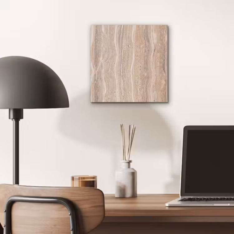 Aluminium schilderij - Steen - Patroon - Textuur - Natuurlijk - Beige — 7