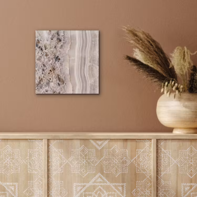 Aluminium schilderij - Steen - Textuur - Abstract - Beige - Wit — 6
