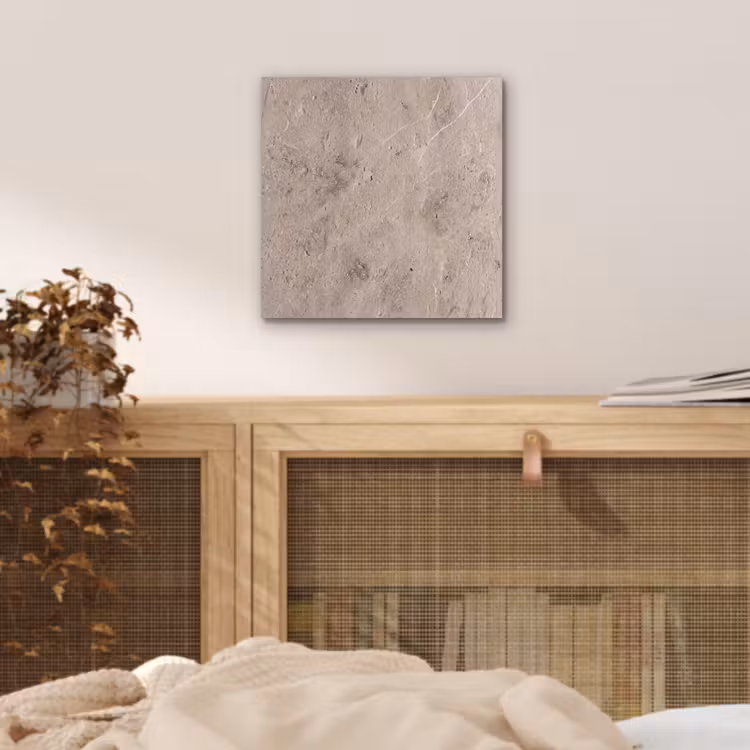 Aluminium schilderij - Textuur - Steen - Patroon - Rustiek - Beige — 5