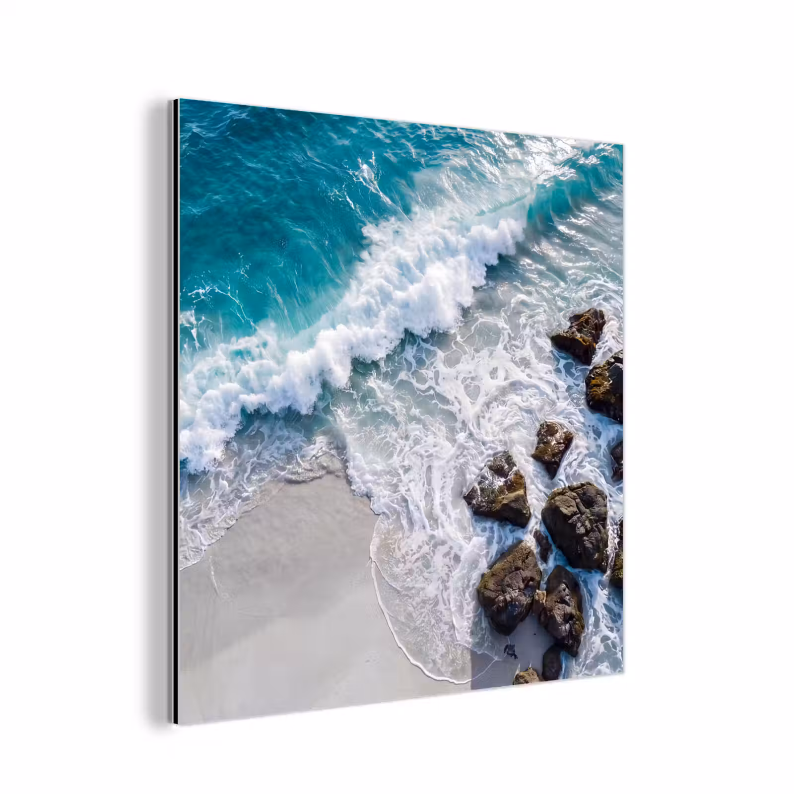 Aluminium schilderij - Zee - Golf - Strand - Natuur - Blauw — 1