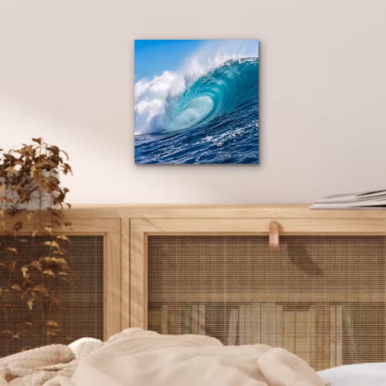 Aluminium schilderij - Golf - Oceaan - Water - Dynamisch - Blauw — 5