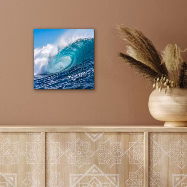 Aluminium schilderij - Golf - Oceaan - Water - Dynamisch - Blauw — 6