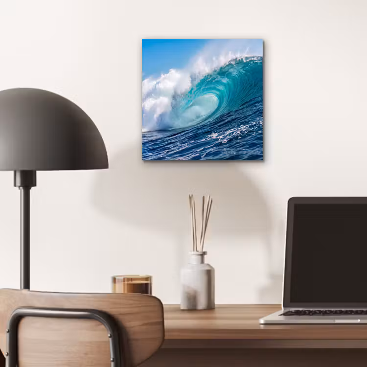 Aluminium schilderij - Golf - Oceaan - Water - Dynamisch - Blauw — 7