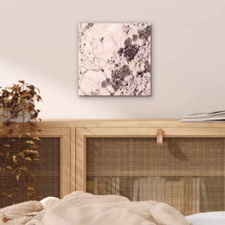 Aluminium schilderij - Natuursteen - Patroon - Abstract - Beige - Grijs — 5