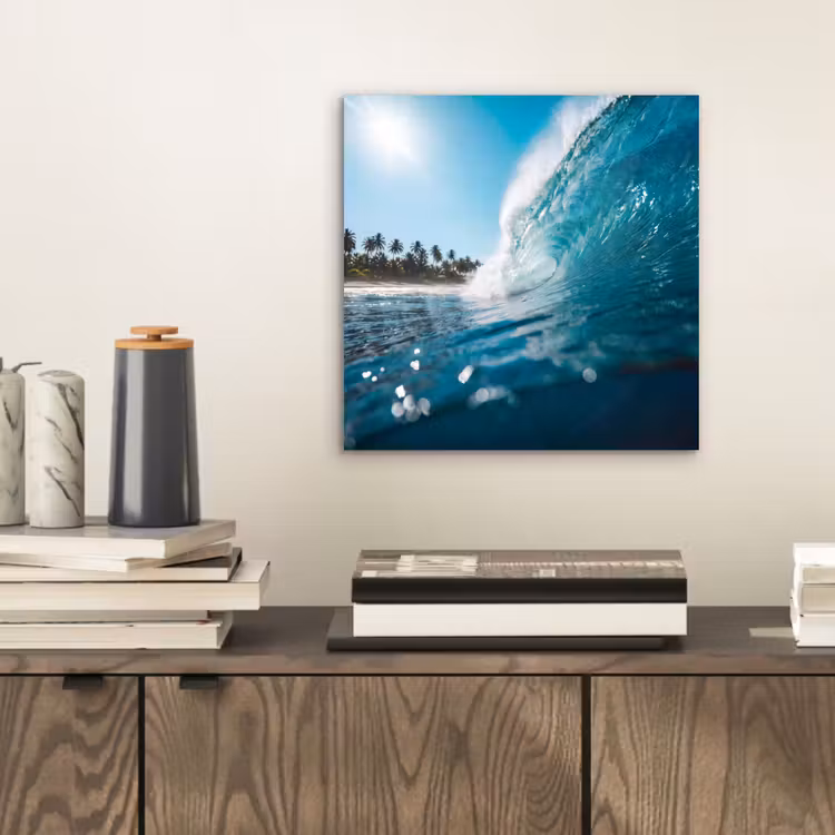 Aluminium schilderij - Oceaan - Golf - Strand - Natuur - Blauw — 2