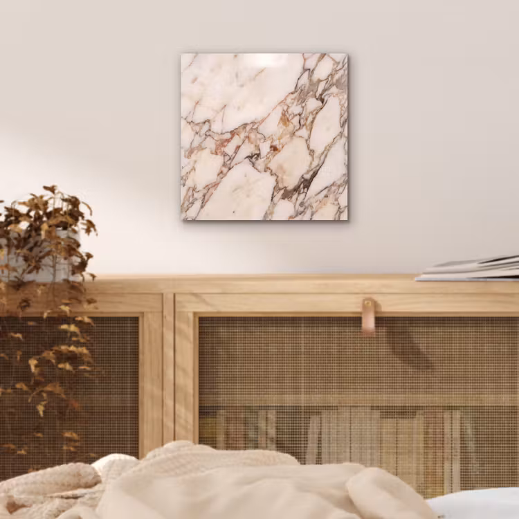 Aluminium schilderij - Textuur - Gesteente - Aderen - Abstract - Wit — 5