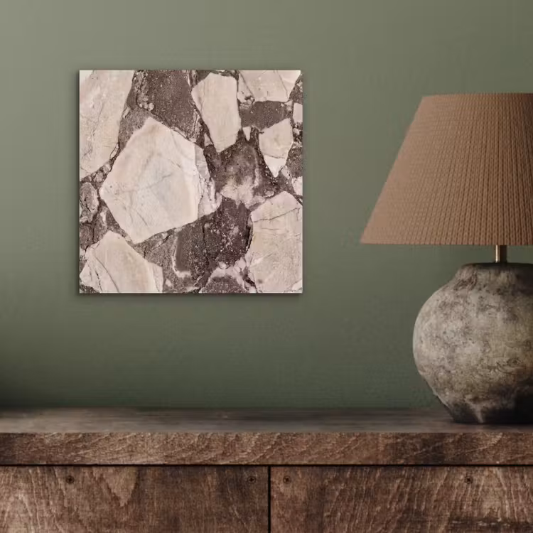 Aluminium schilderij - Textuur - Marmer - Abstract - Beige - Bruin — 4