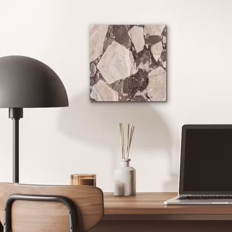 Aluminium schilderij - Textuur - Marmer - Abstract - Beige - Bruin — 7