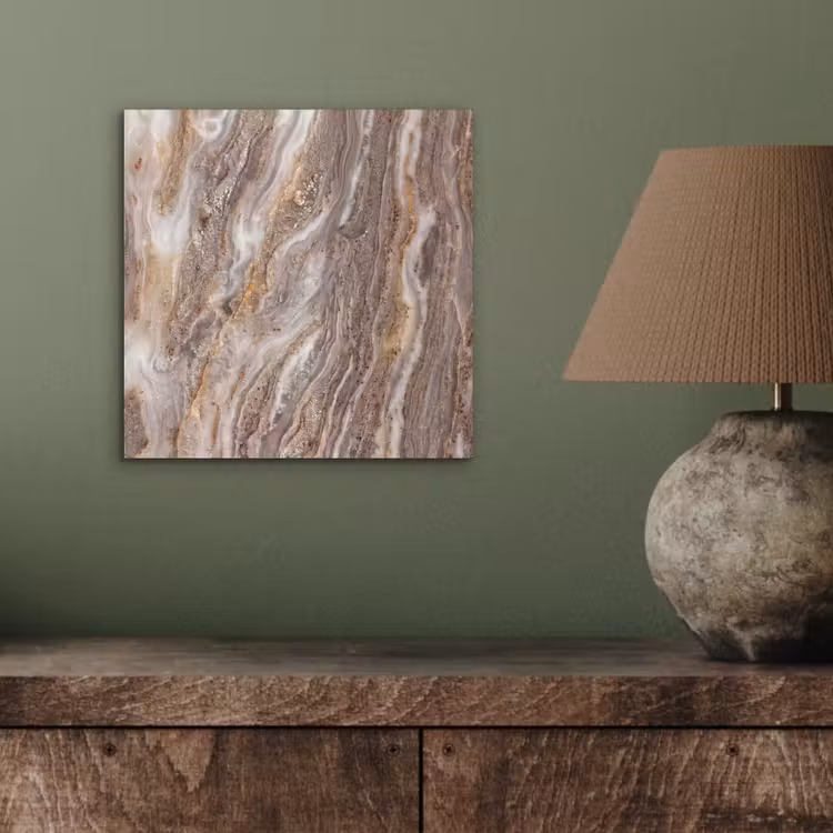 Aluminium schilderij - Textuur - Steen - Abstract - Beige — 4