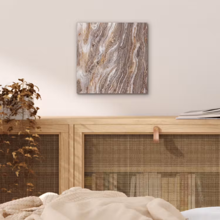 Aluminium schilderij - Textuur - Steen - Abstract - Beige — 5