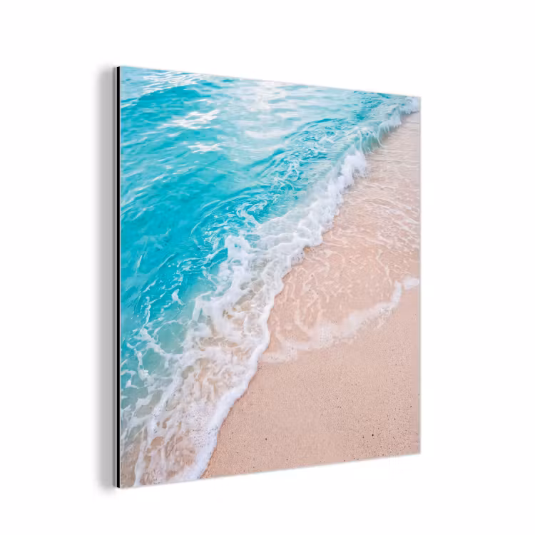 Aluminium schilderij - Strand - Zee - Golf - Natuur - Blauw — 1