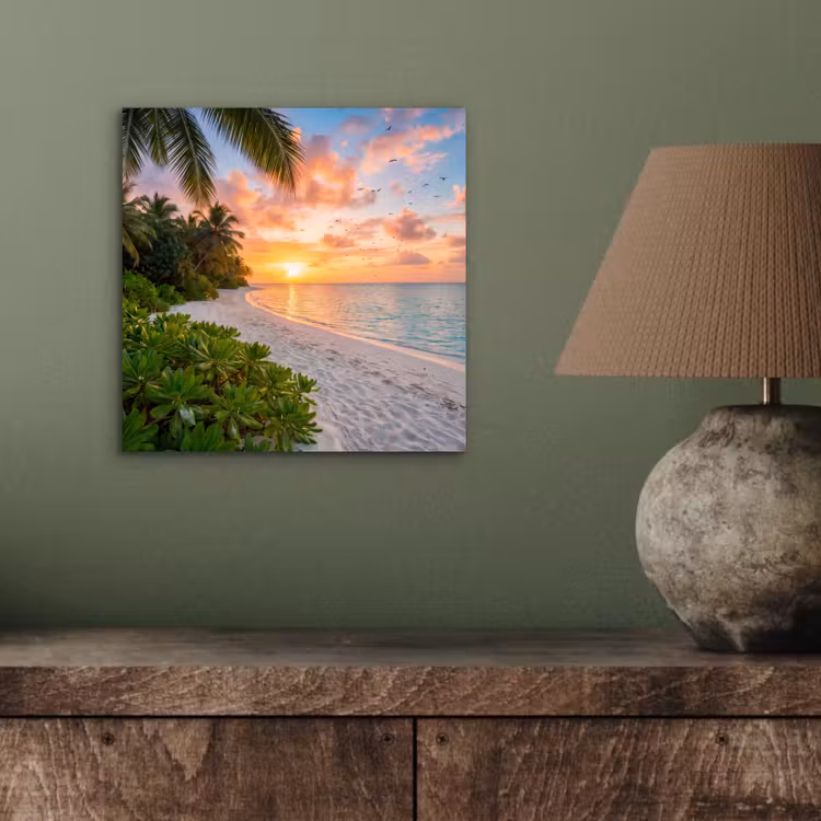 Aluminium schilderij - Strand - Zonsondergang - Palmbomen - Tropisch - Natuur — 4