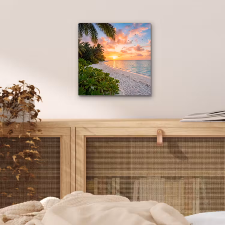 Aluminium schilderij - Strand - Zonsondergang - Palmbomen - Tropisch - Natuur — 5